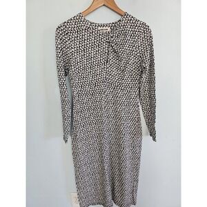 Boden Empire Knot Jersey Knit Midi Floral Dress Drapey Peasant Bohemian 8R